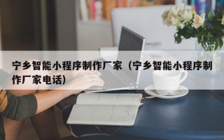 昌吉宁乡智能小程序制作厂家（宁乡智能小程序制作厂家电话）